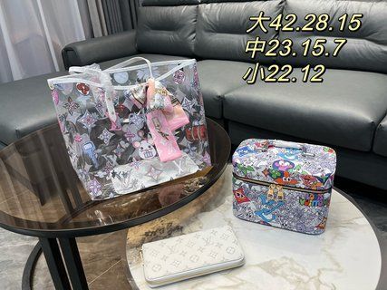 Louis vuitton かわいいゼリーバッグにポーチに白い花のシングルファスナー財布