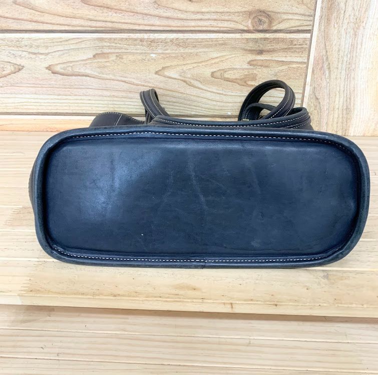 OLD COACH オールド コーチ ブラック レザー トートバッグ ステッチ