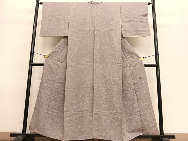 値下げ 小紋 作家物 定価700,000円 中屋×魚武【／111俺】てぬぐま小紋（魚武マーク／黒