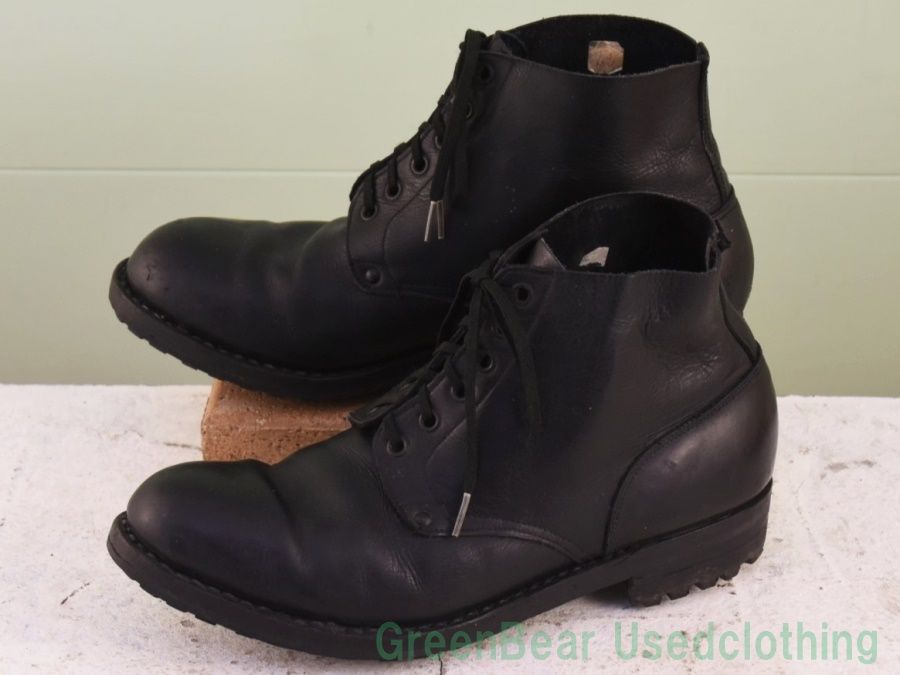 Y106 イタリア製 ビンテージ イタリア軍ブーツ 1977年製 黒 メンズ 26cm