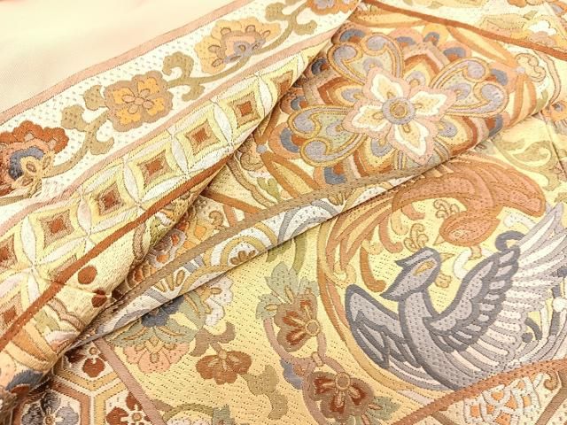 平和屋着物○豪華色留袖 総刺繍 絽刺し 鳳凰正倉院花