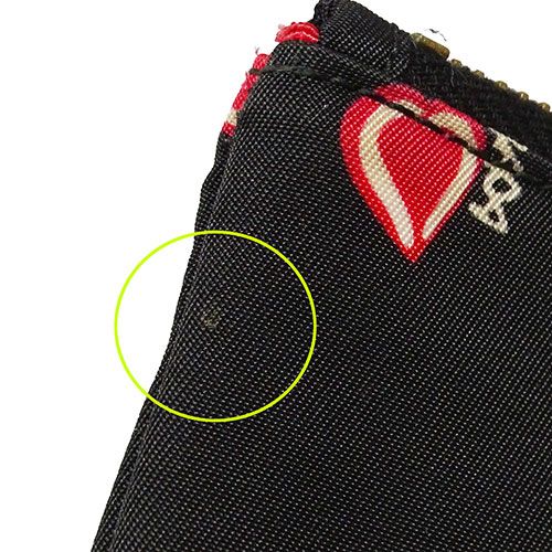 Prada ハート柄ポーチ プラダ PRADA ポーチ レディース ブランド ナイロン ブラック
