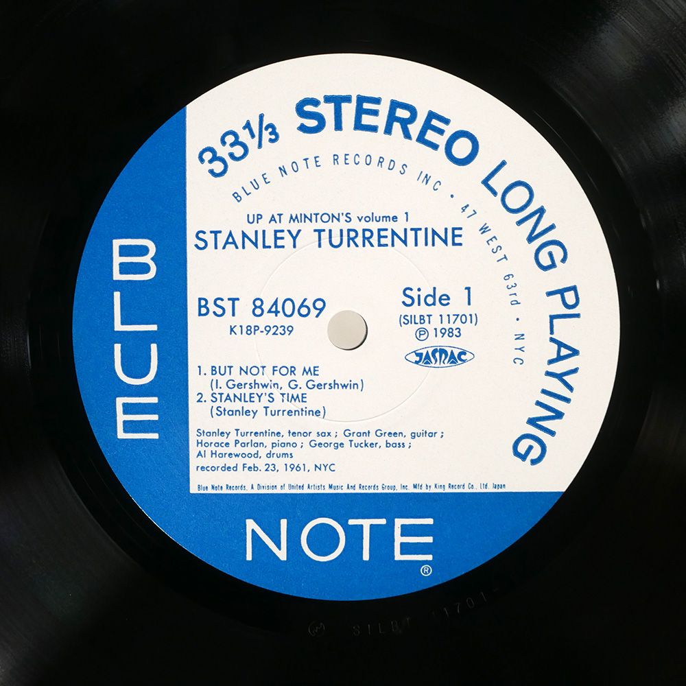 国内盤 STANLEY TURRENTINE/UP AT MINTON'S, VOL. 1/BLUE NOTE