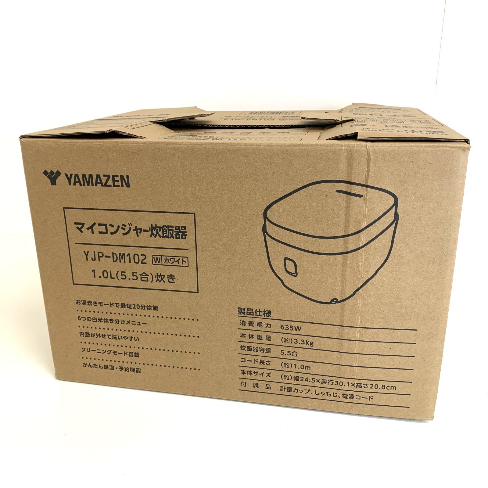 未使用品】YAMAZEN 山善 マイコン炊飯ジャー YJP-DM102 ホワイト