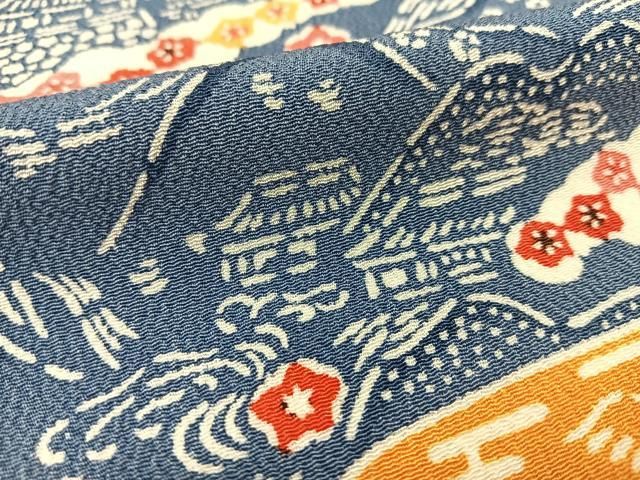 逸品　【栗山吉三郎　和染紅型　栗山紅型　紅型】　振袖 平和屋着物○和染紅型 栗山紅型 栗山吉三郎 振袖 型染め 飛鶴