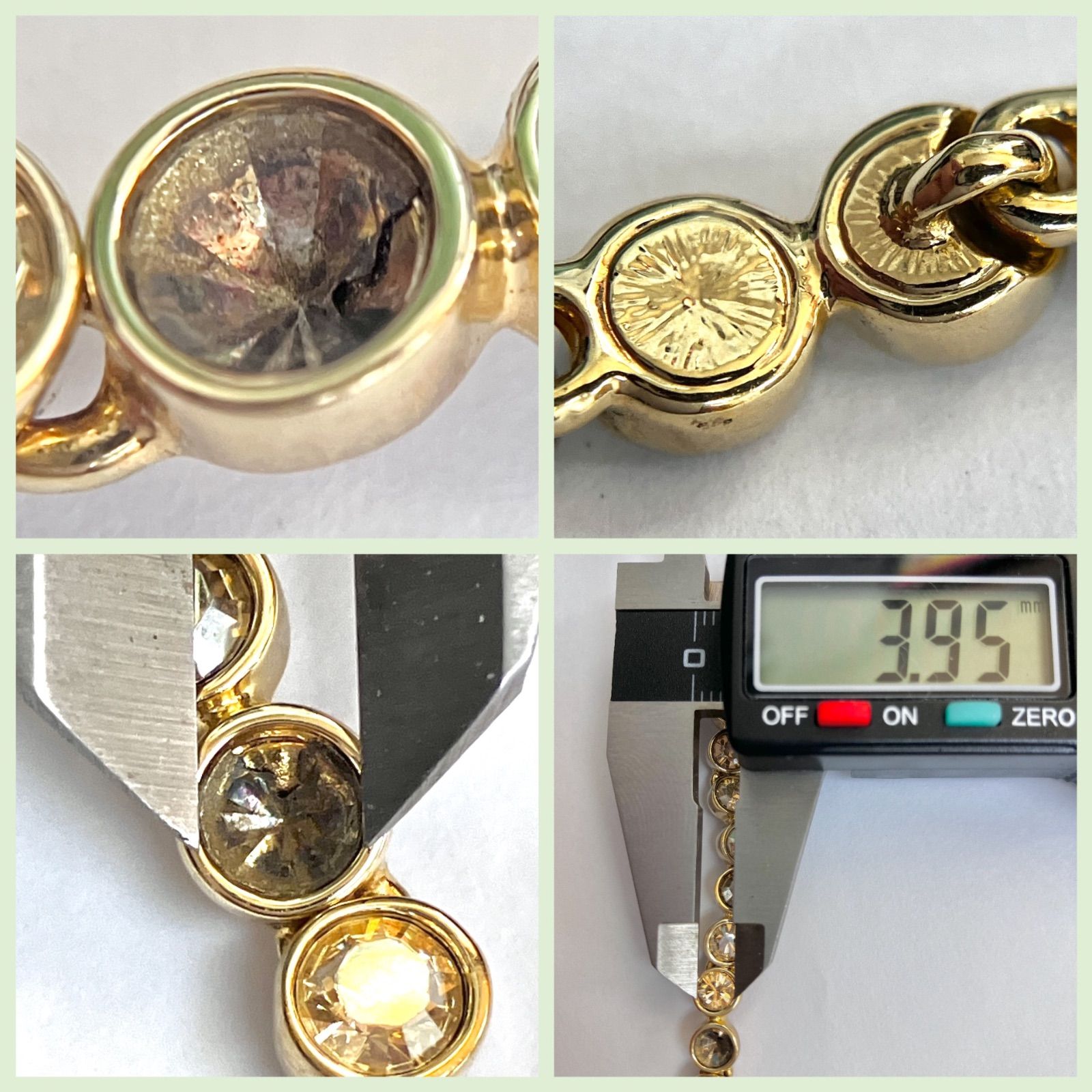 Swarovski テニスブレスレット イエローストーン