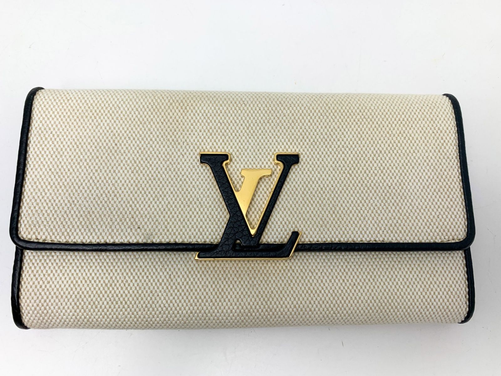 LOUIS VUITTON ルイヴィトン アイボリー ブラック 黒 LVアイコン  