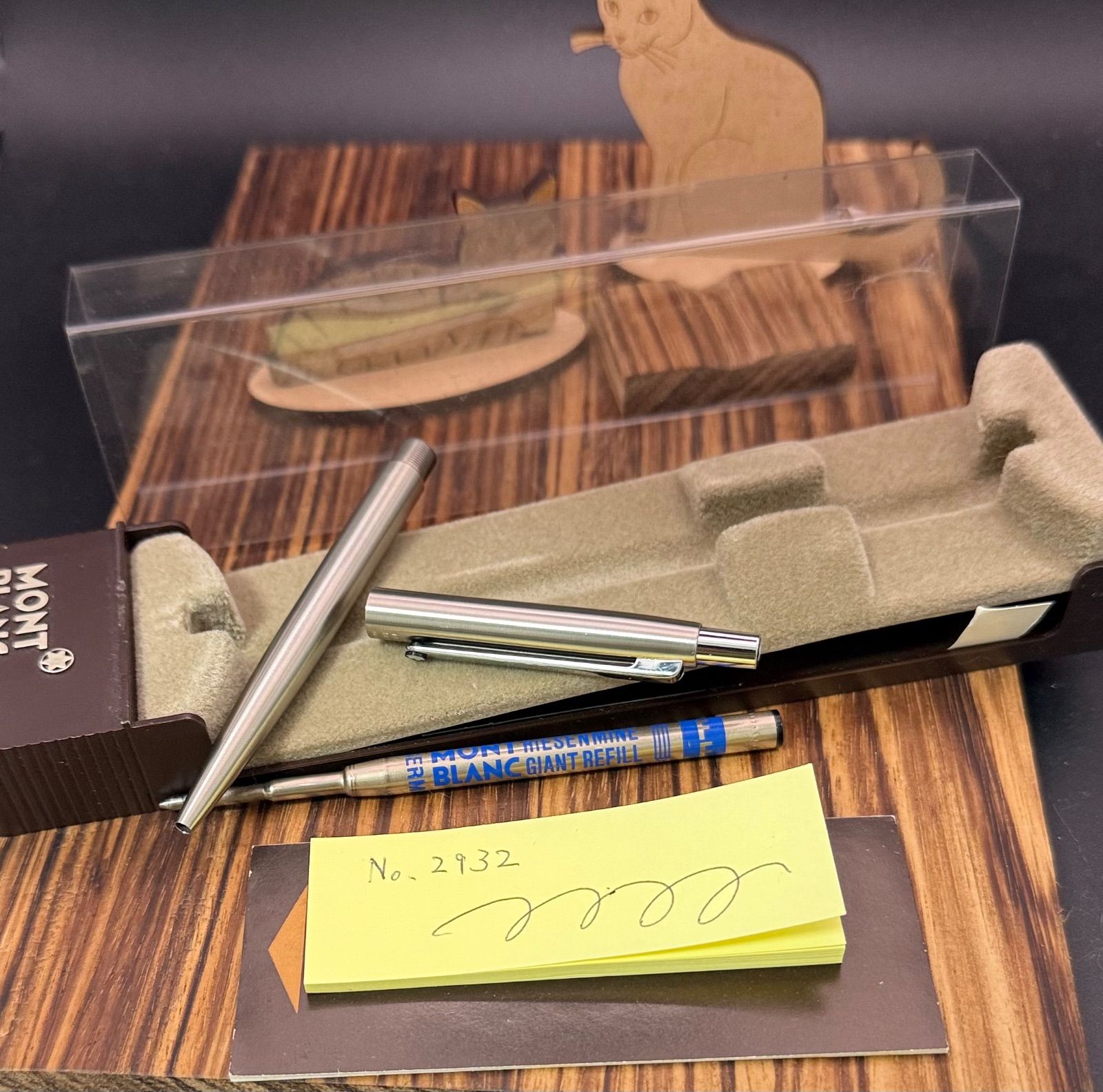 【メーカー公式ショップ】 スリムライン ボールペン MONTBLANC NO.2932 猫の ニアミント 筆記具