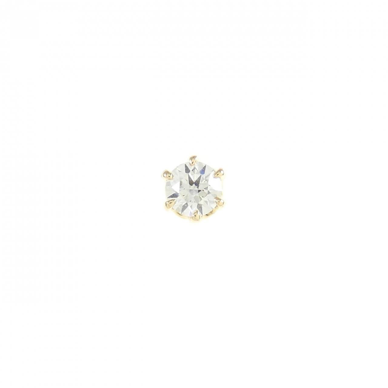 K18YG ソリティア ダイヤモンド ピアス 0.268CT 片耳 - メルカリ 