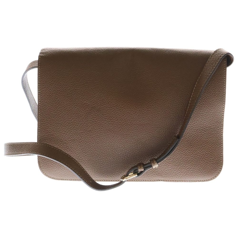 FURLA (フルラ) ロゴプレート フラップ レザー ショルダーバッグ