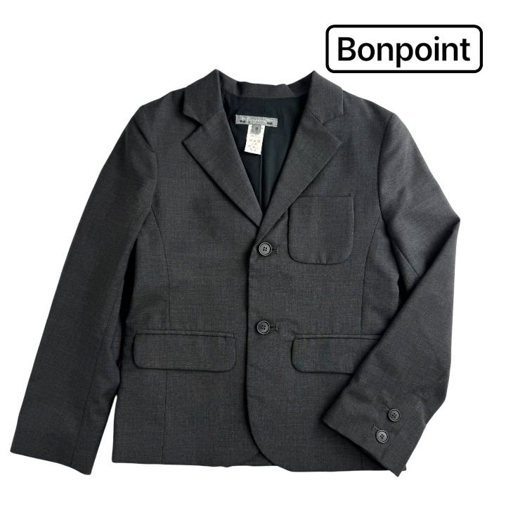 美品〈Bonpoint ボンポワン〉ジャケット ウール100% スーツ グレー 
