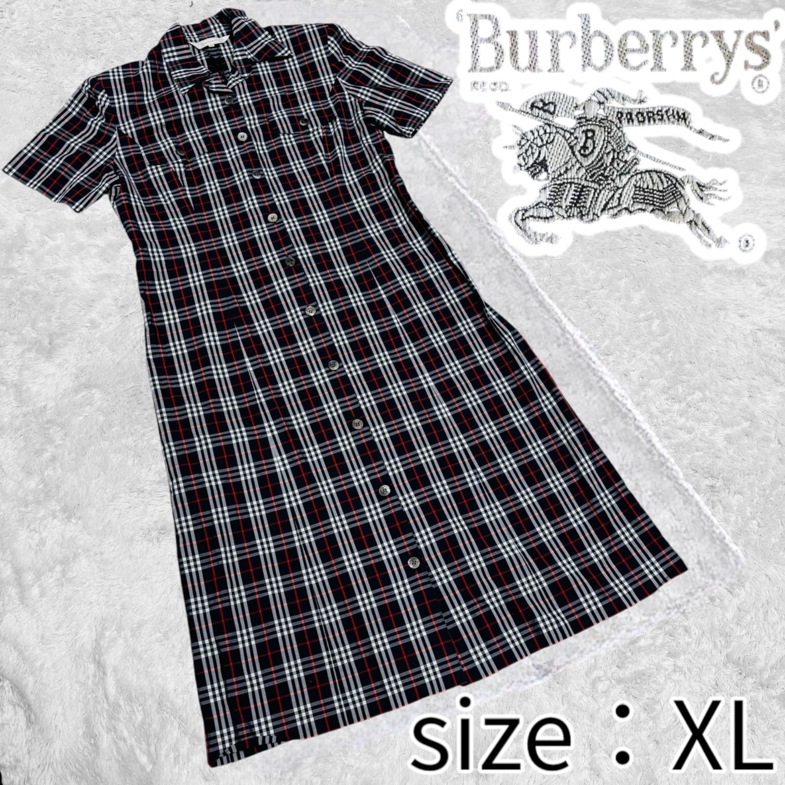 BURBERRYS バーバリー シャツワンピース ロング丈 ノバチェック XL