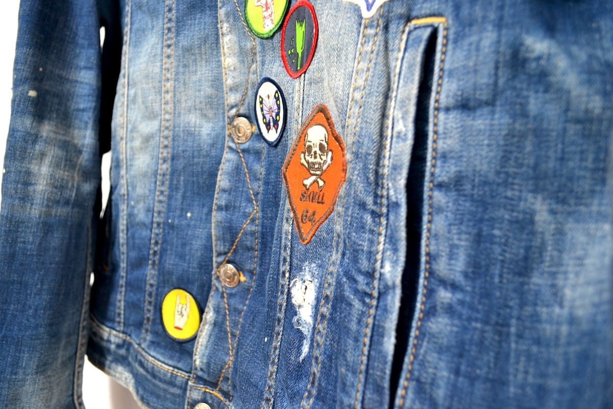 DSQUARED2 Dan Jean Jacket Denim Blue ワッペン付 ダメージ加工