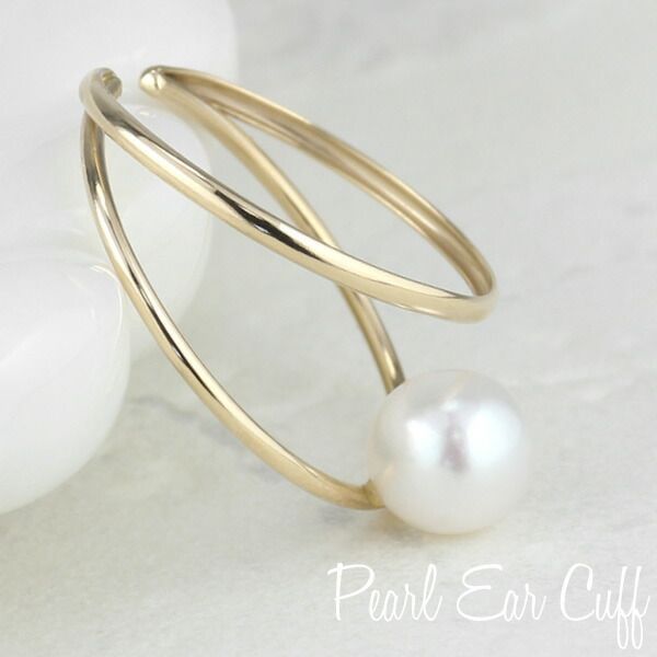 イヤーカフ イヤカフ k10イエローゴールド 片耳用 アコヤパール イヤカフス レディース 10金 10k Ear Cuff あこや 本真珠 シンプル 大人 上品 誕生日 プレゼント ギフト