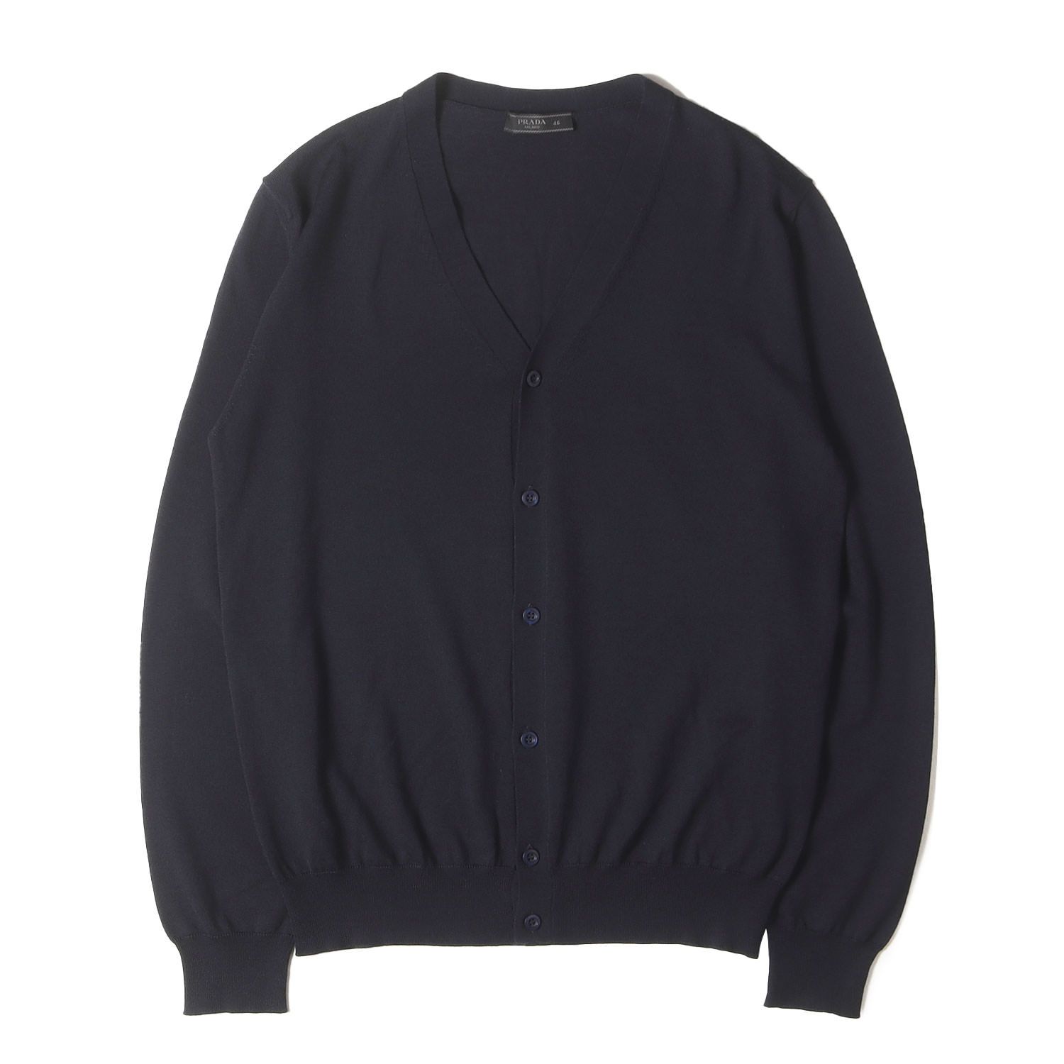 美品】PRADA プラダ カーディガン ネイビー 紺 サイズ:46 | 23SS