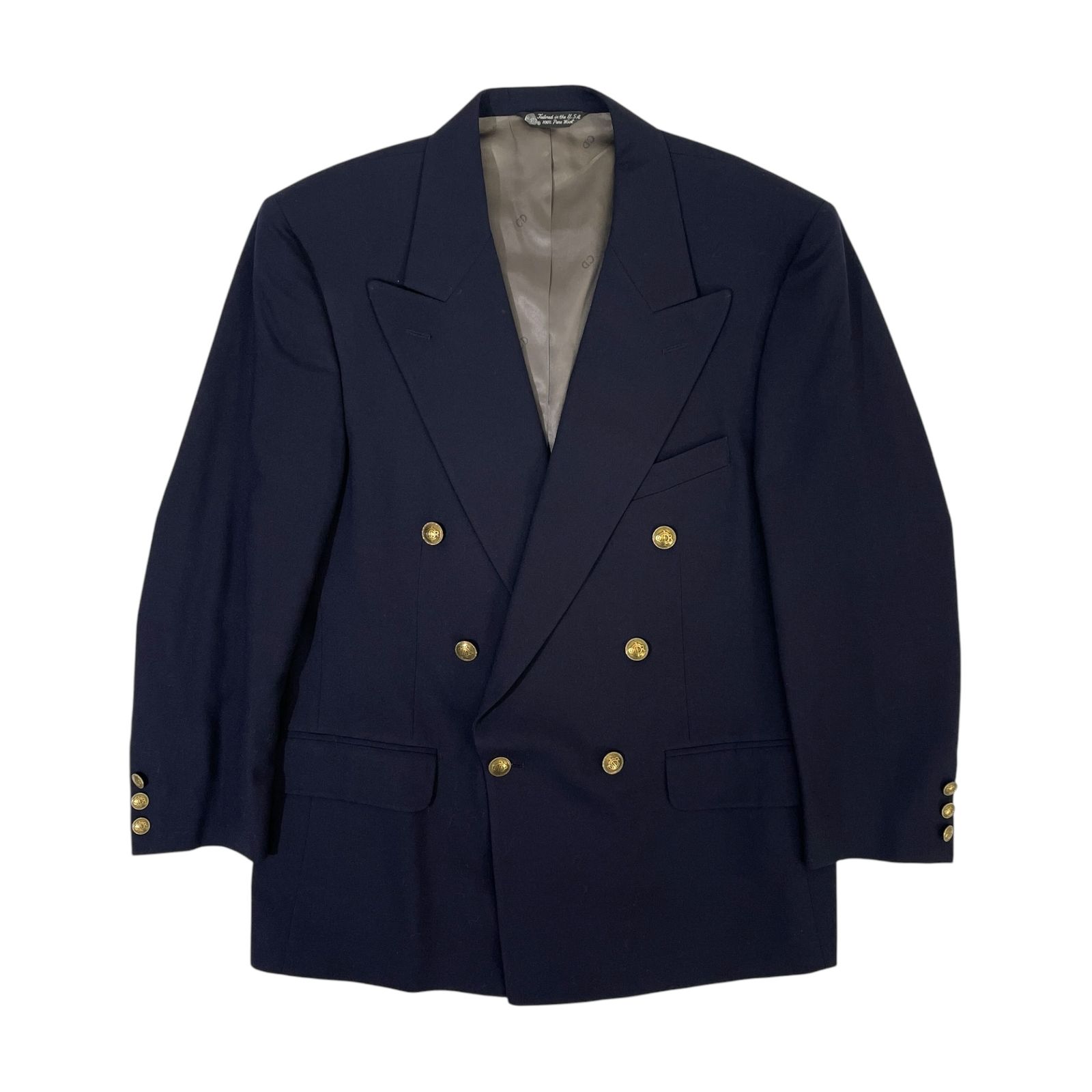 Christian Dior Monsieurダブル テーラードジャケット 80s Christian Dior MONSIEUR USA製 ダブル 金ボタン テーラード