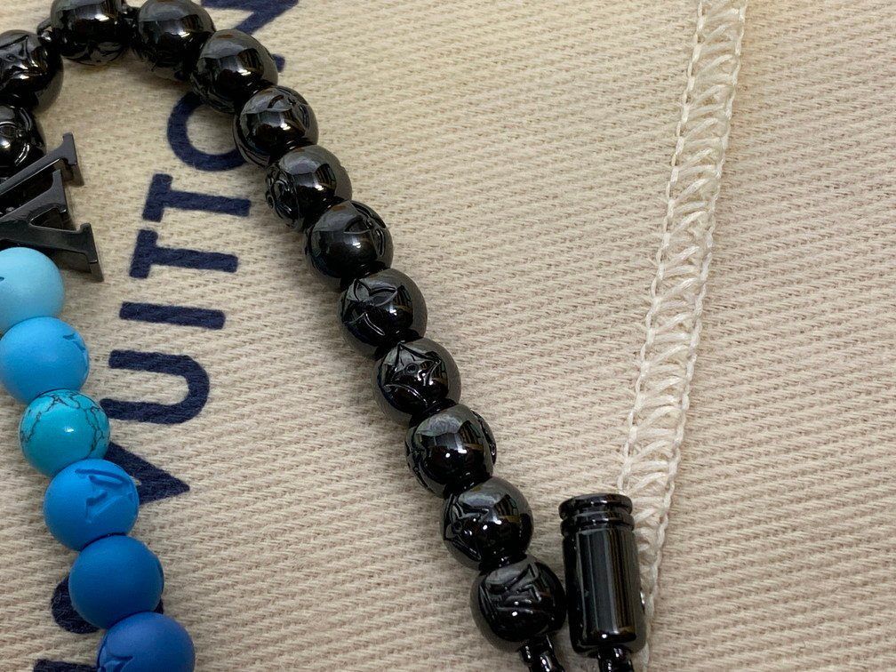 ほぼ未使用品】 LOUIS VUITTON ルイヴィトン メタル ビーズ ブラスレ  