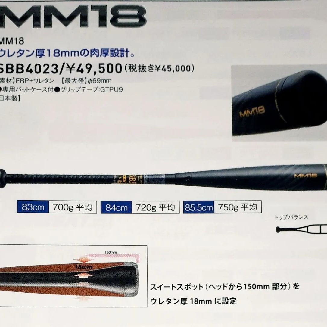 SSK 一般軟式用  MM18 84cm 720g