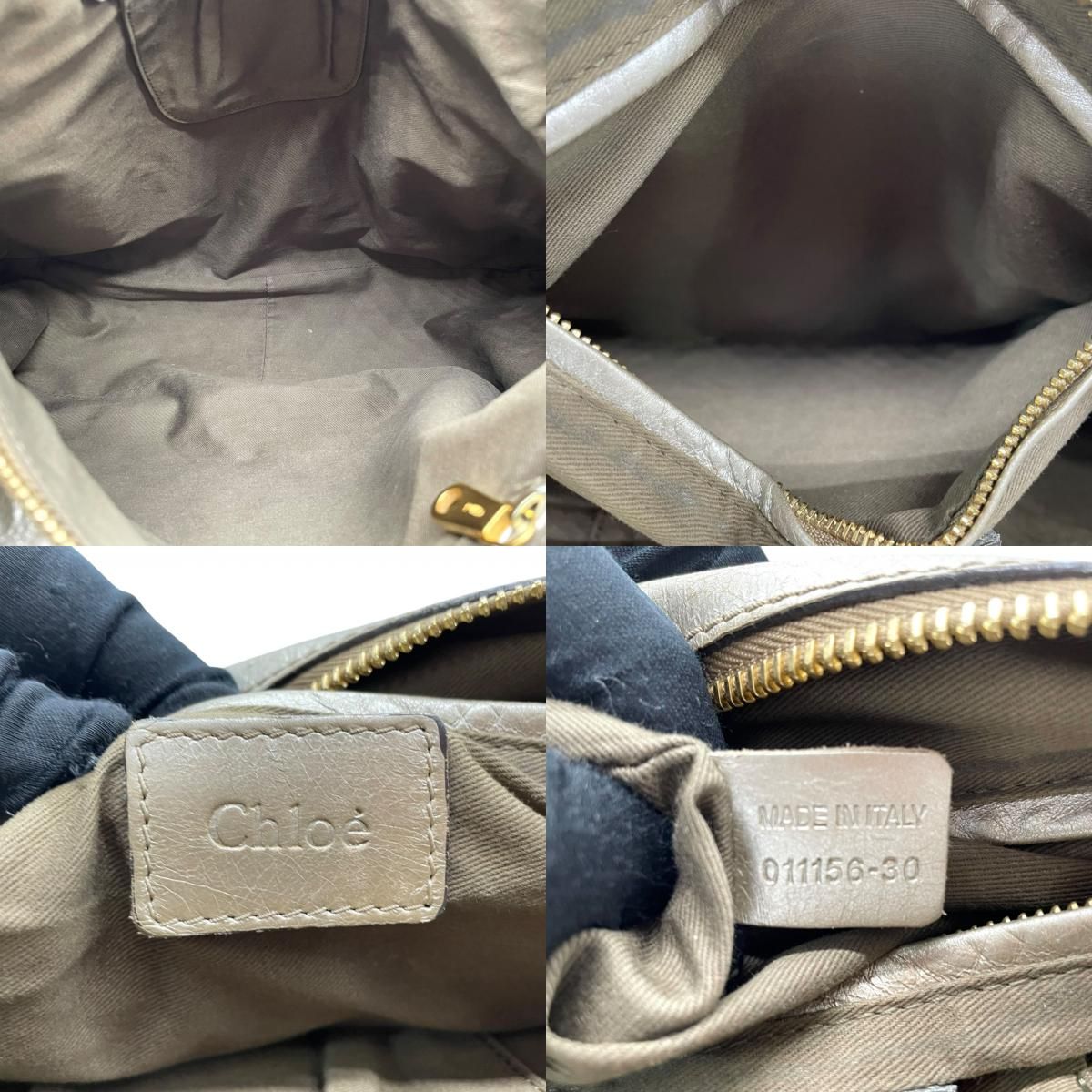 Chloe クロエ ハンドバッグ マーシー レザー シルバー 銀 ゴールド 金 