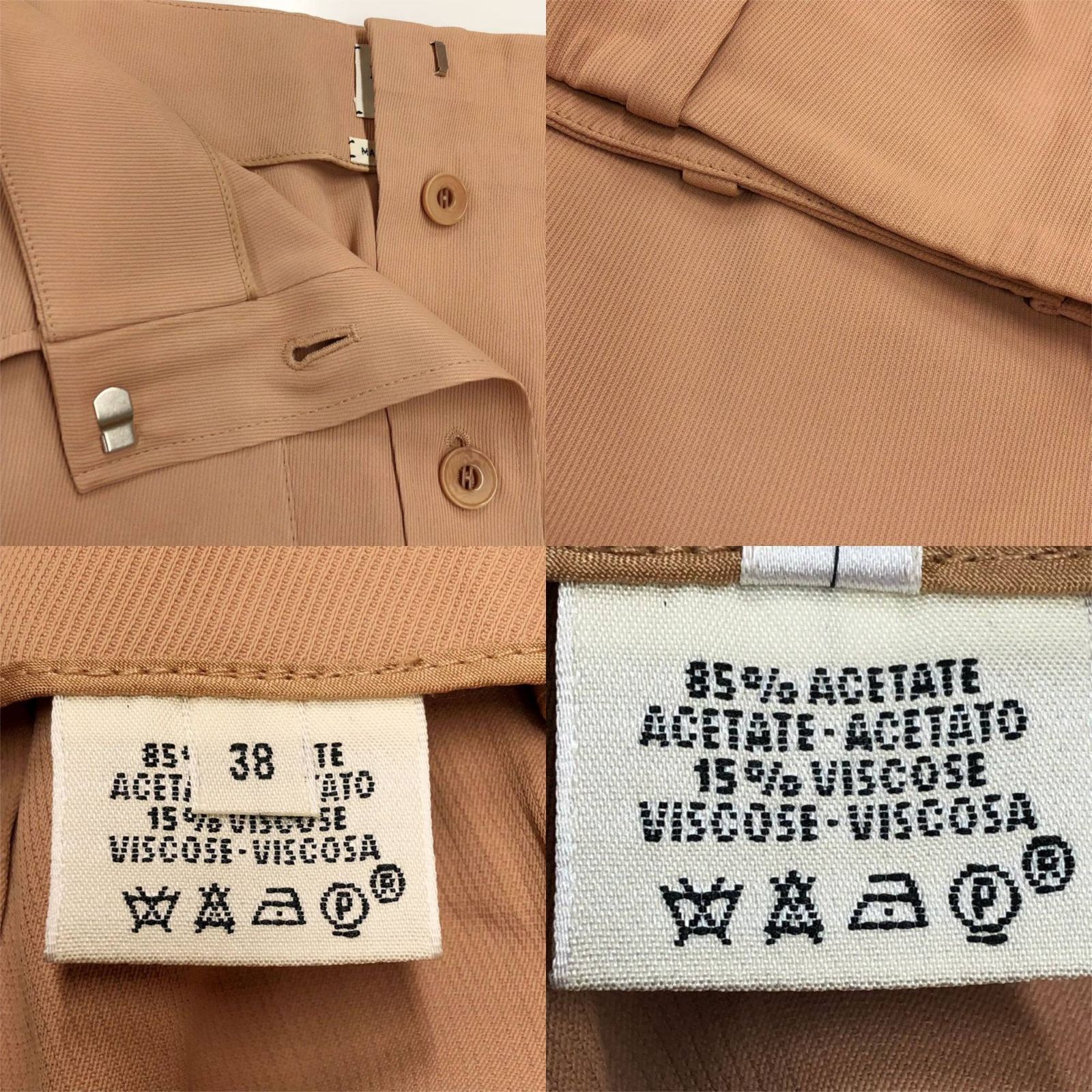 HERMES エルメス タイトスカート ボタンダウンスカート ベルト付き 38  