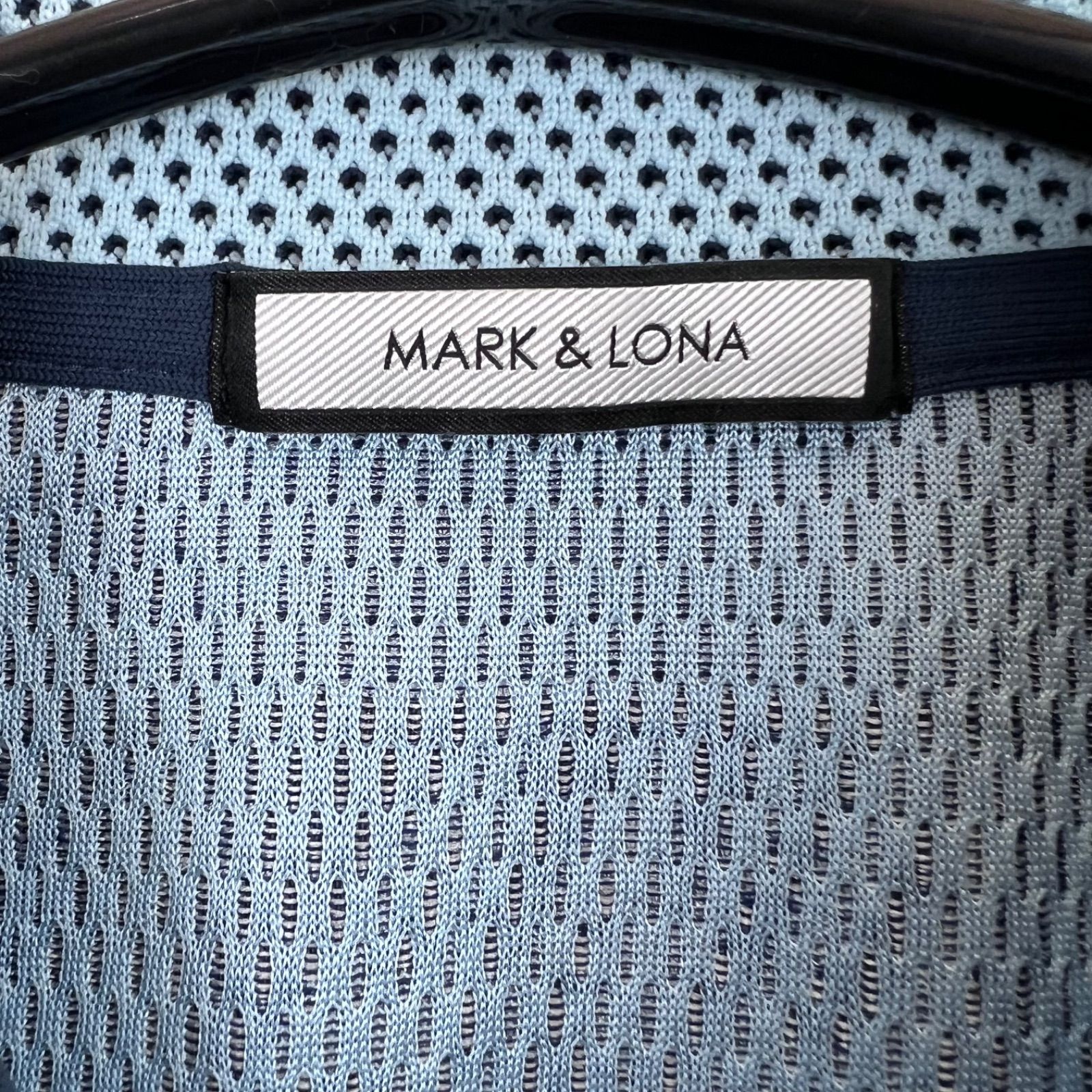 MARK&LONA 19ss Rewind Mesh Polo MLM-9A-AP05 navy 46 M GOLF マーク
