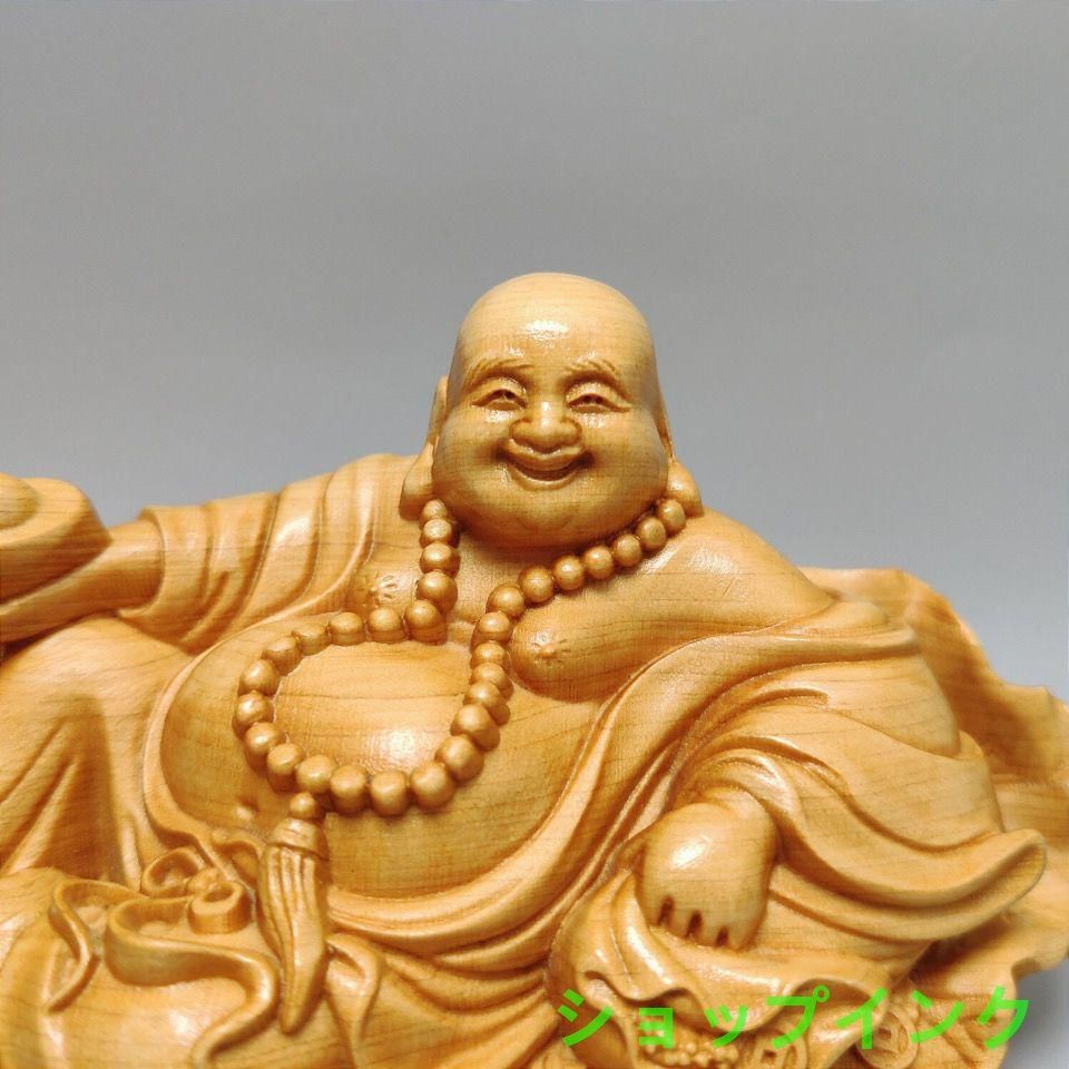 新品未使用 置物 開運 仏像 七福神 高級天然木彫り 布袋様 Amazon.co.jp: 開運七福神 布袋 様 布袋様の置物 高級天然ツゲ
