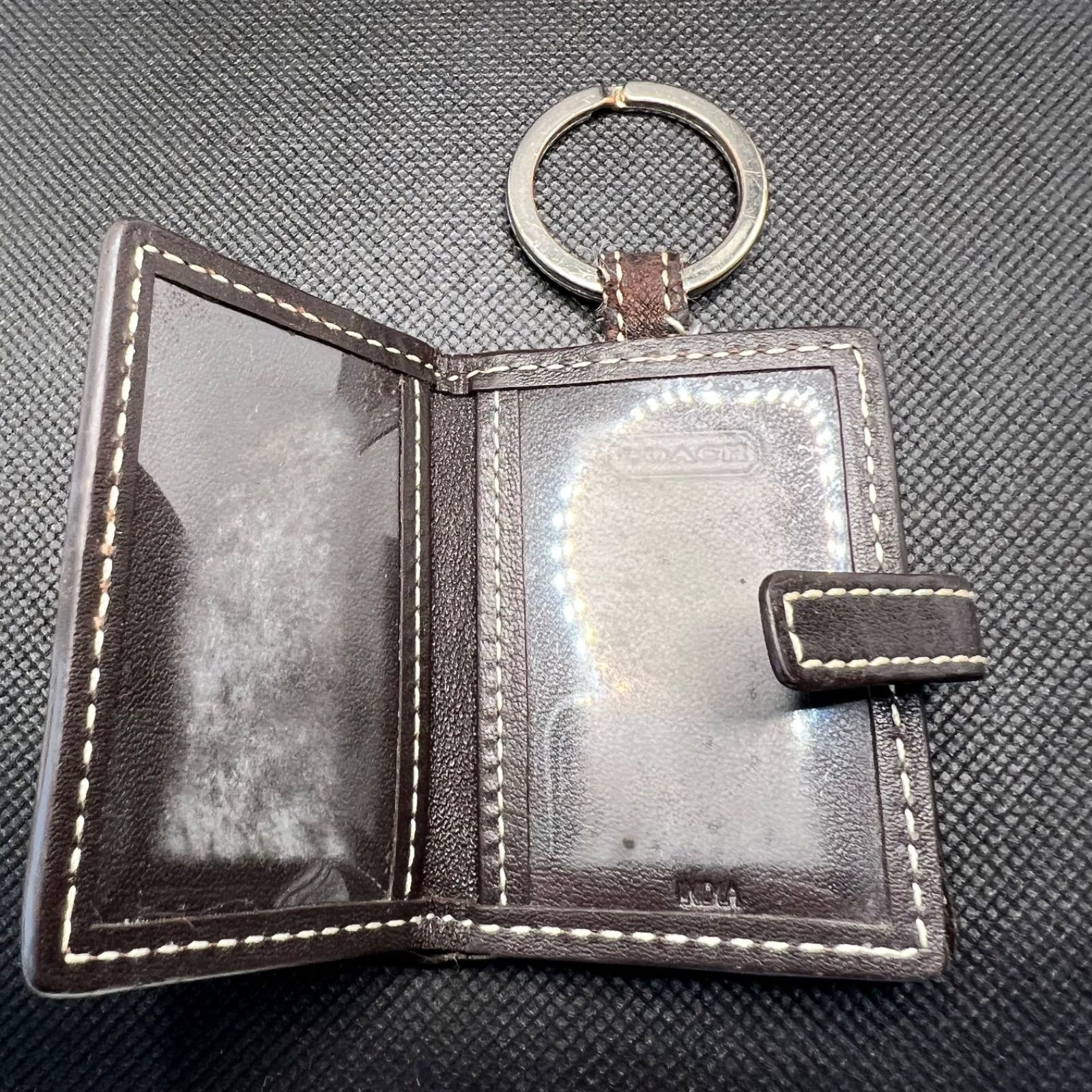 COACH コーチ キーホルダー キーリング フォトフレーム シグネチャー
