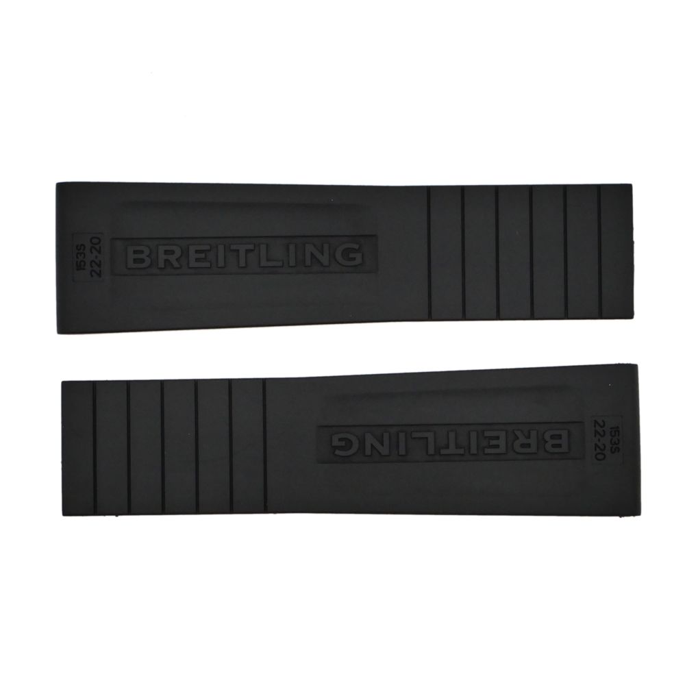 ブライトリング　BREITLING 純正ラバーベルト ラグ幅22mm 黒 名東】ブライトリング 純正 ラバーベルト 153S ラグ幅22mm