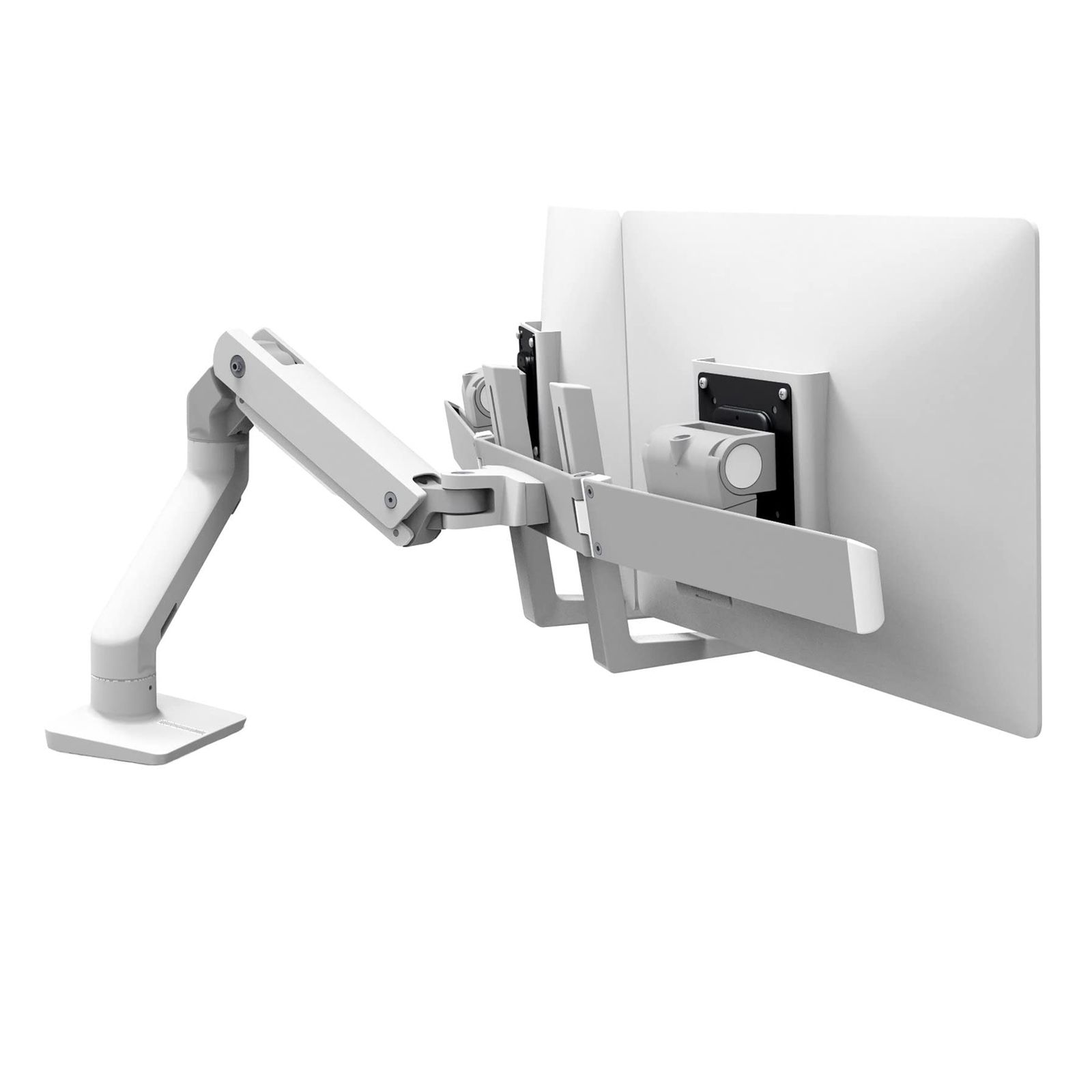 ERGOTRON エルゴトロン HX モニターアーム デスクマウント デュアル 2画面 ホワイト|白 32インチ 4.5~15.9kg まで VESA規格対応 45-476-216