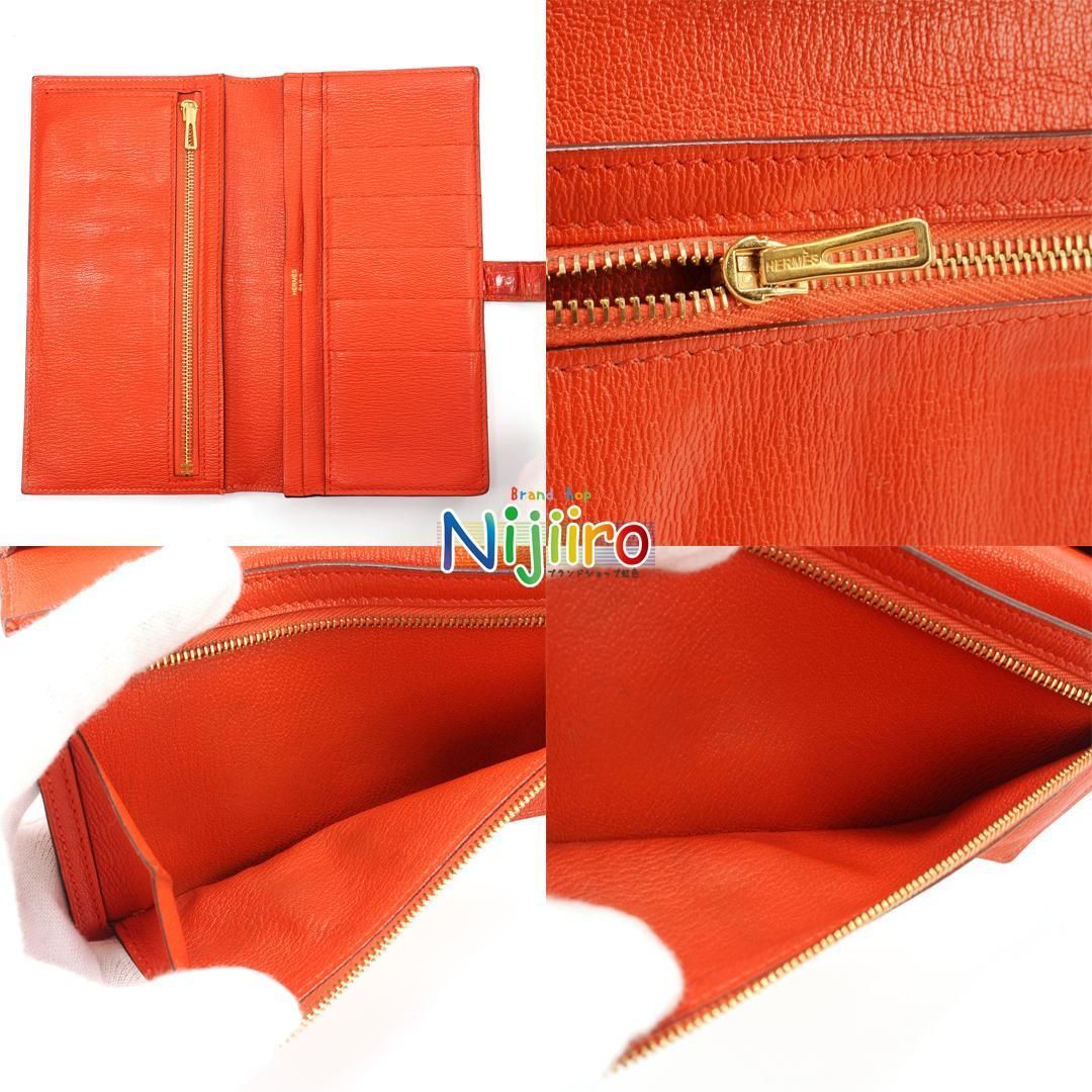 極美品】エルメス ベアン 長財布 スフレ アリゲーター ウォレット 1667