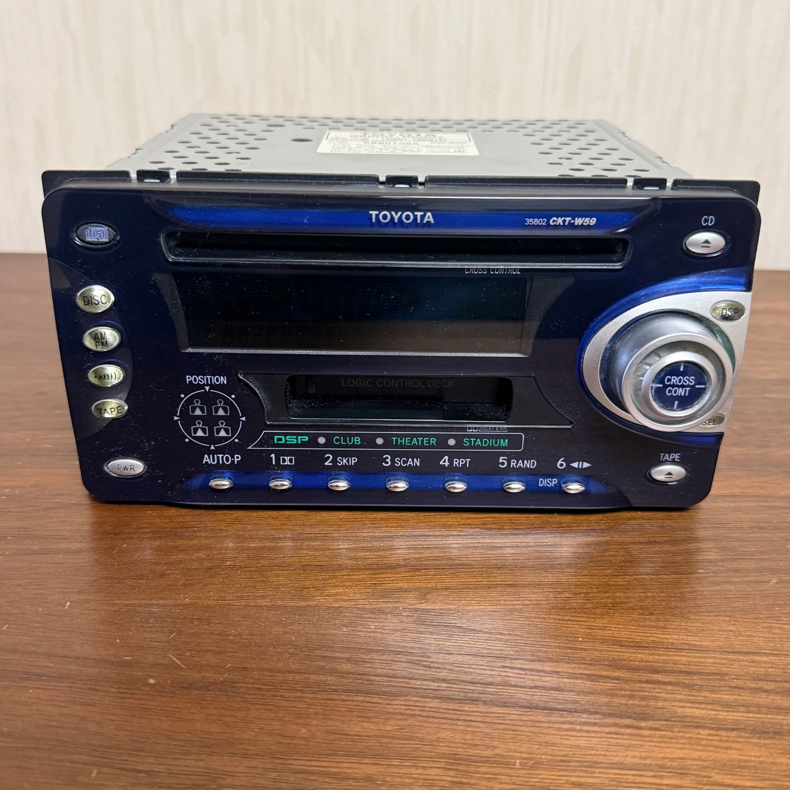 ジャンク品】トヨタ純正 CKT-W59 CD カセットプレーヤー カー