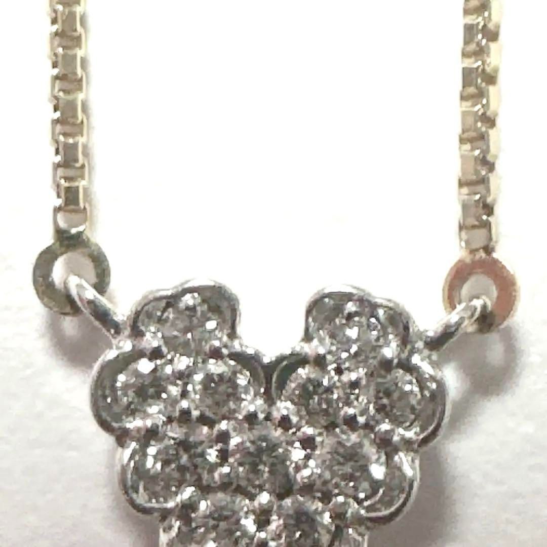 極美品 agete アガット ネックレス K10 ダイヤモンド0.08ct