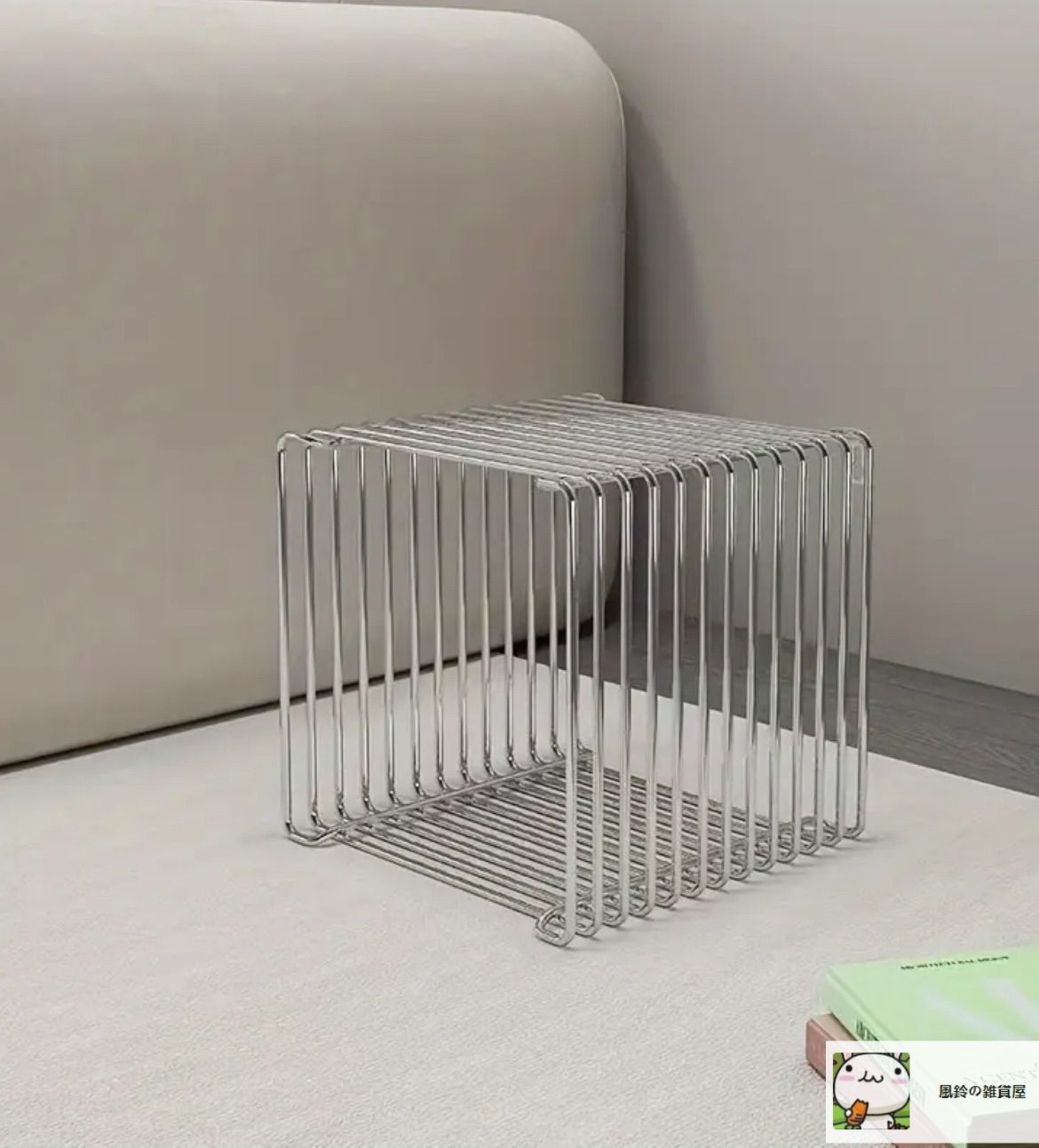 上質オーク材マガジンラック木製4段ブックシェルフ''インダストリー系