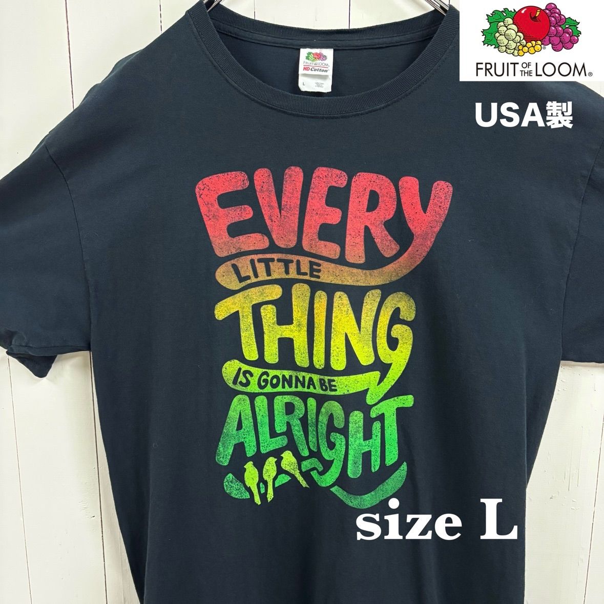 古着 90s ボブマーリー 半袖 シャツ メッセージ ブラック 黒 レゲエ ① 古着】BOB MARLEY(ボブマーリー)半袖Tシャツ L 黒 レゲエ 歌詞