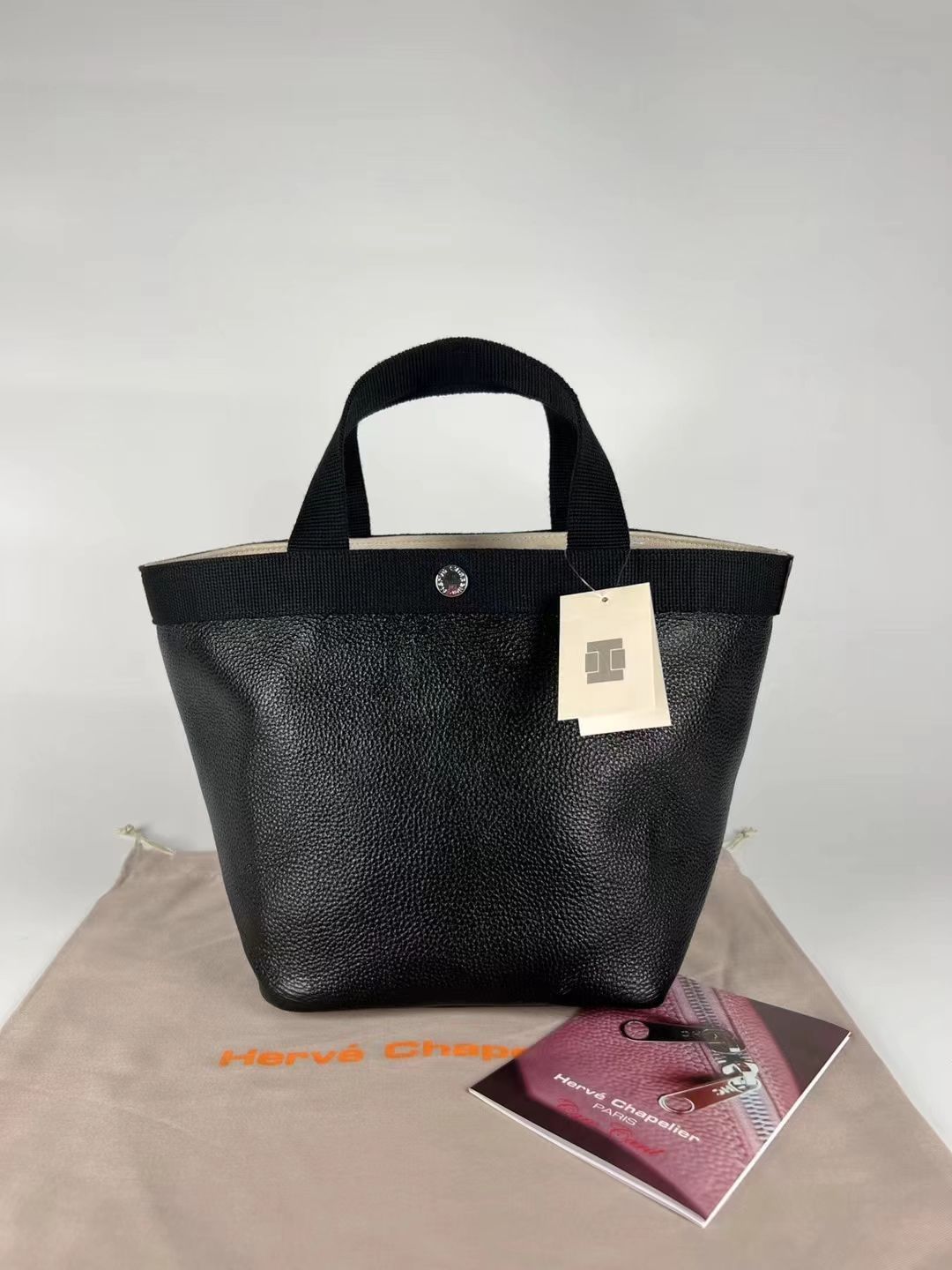 HERVE CHAPELIER 707GP ファッション 本革 トートバッグ レディース 黑  