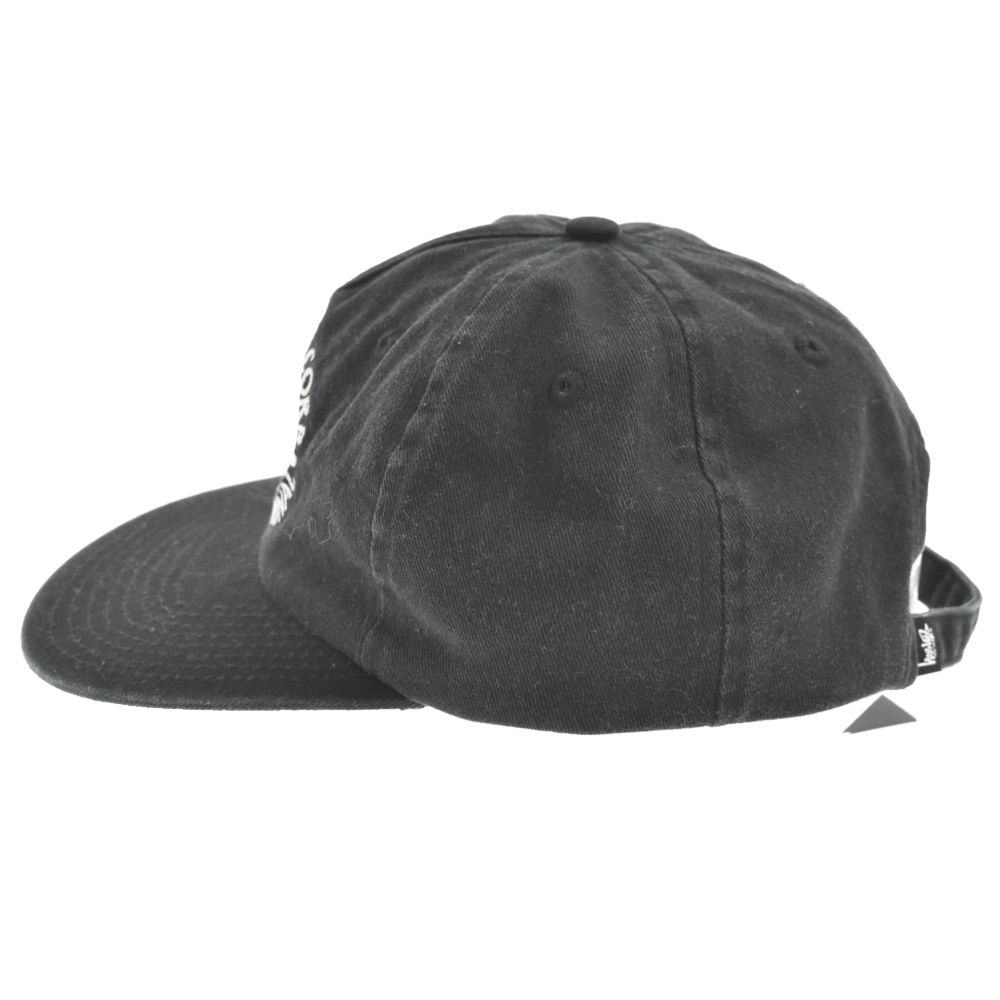 Stussy UTOPIA STRAPBACK CAP Black キャップ STUSSY (ステューシー) UTOPIA STRAPBACK HAT ユートピア ロゴ