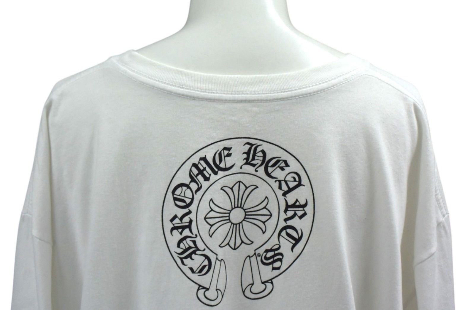 値下本物　男女　クロムハーツ　クロム柄　ホースシュー　キッズTシャツ　110cm CHROME HEARTS クロムハーツ（原本無） ホースシュー ロゴ