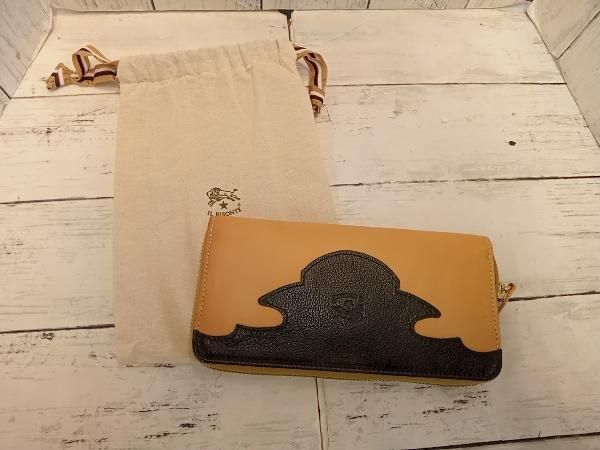 極美品】イルビゾンテ 長財布 ジップウォレット シボ革 保存袋