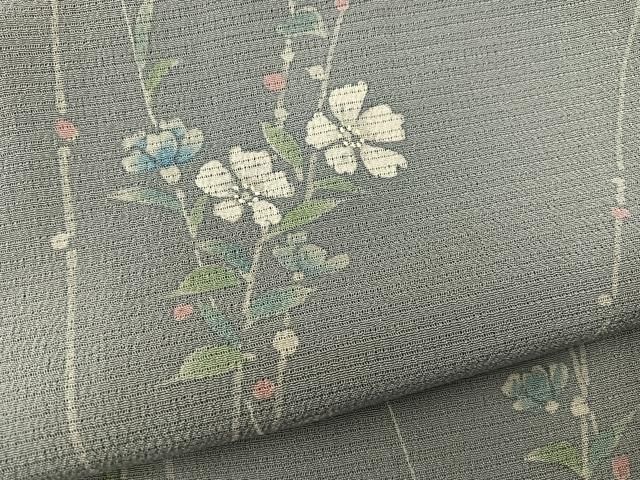 平和屋本店□極上 夏物 訪問着 絽 草花文 暈し染め 金彩 砥