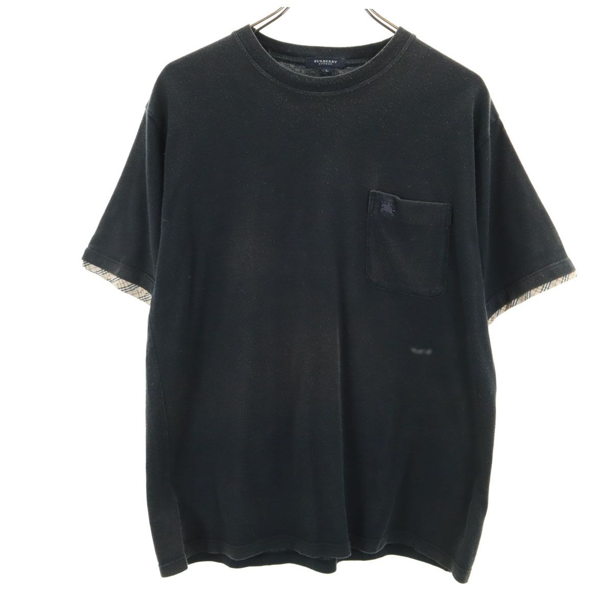 BURBERRY LONDON バーバリーロンドン 日本製 半袖 Tシャツ L ブラック 