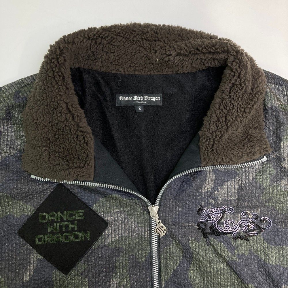 サイズ：2 DANCE WITH DRAGON ダンスウィズドラゴン ボアネック ジップ