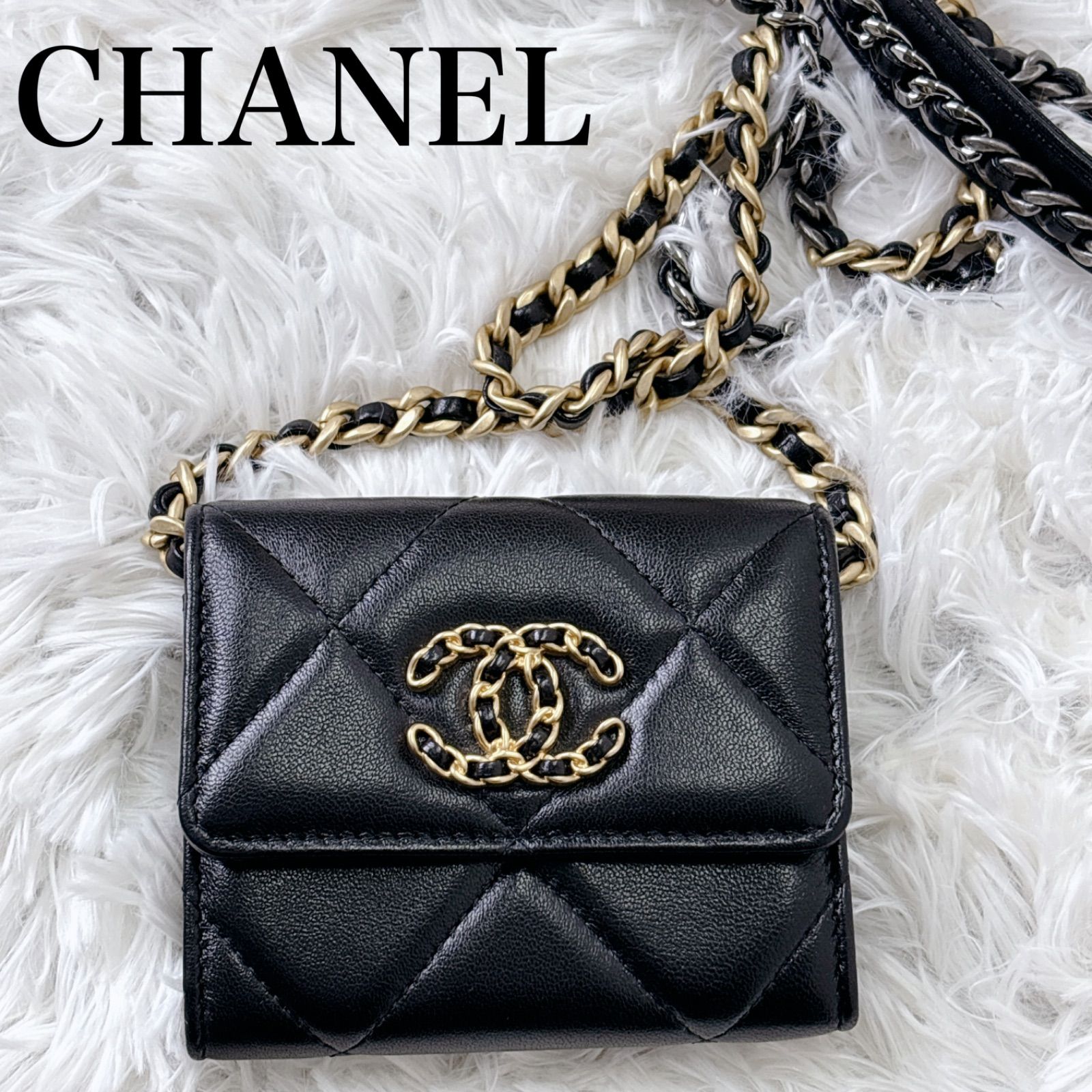 CHANEL シャネル ショルダーバッグ 19 チェーンウォレット カード 
