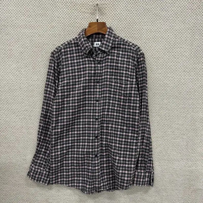 本物保証，大得価 UNIQLO(ユニクロ) カジュアル ポケット メンズ シャツ チェック柄 95 D10896 長袖シャツ