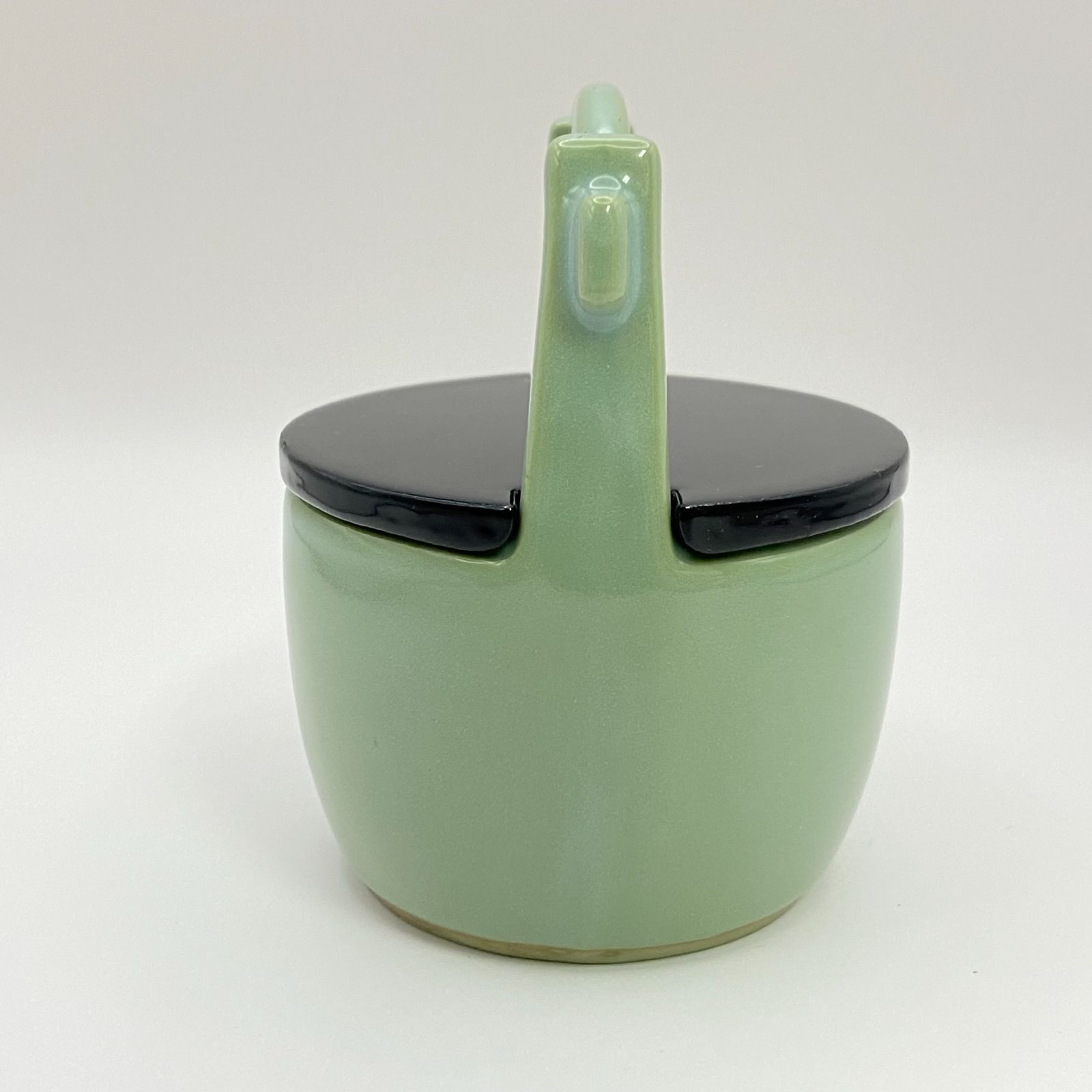 青磁　手桶茶入　祥堂造 青磁 手桶茶入 祥堂造