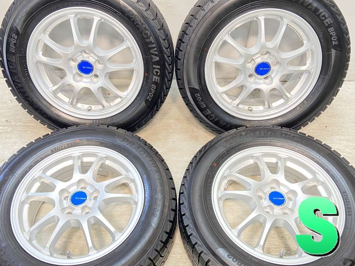 195/65R15 イエローハット プラクティバ アイス BP02 ECOFORME 15x6.0 45 100-5穴 中古タイヤ スタッドレスタイヤ  ホイールセット 4本セット w15240527022 - メルカリ