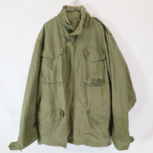 60年代  米軍実物 U.S.ARMY M-65 2nd フィールドジャケット ヴィンテージ  ミリタリー 戦闘服 オリーブ (メンズ R/L)   N9289