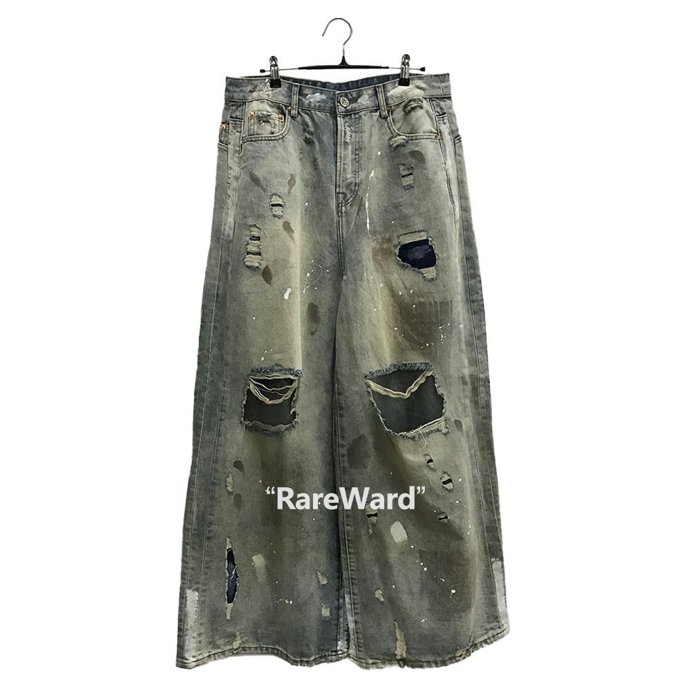 VETEMENTS トラッシュドビッグシェイプデニムパンツ 30 VETEMENTS トラッシュドビッグシェイプデニムパンツ 30
