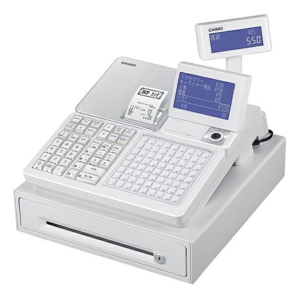 カシオレジスター 4部門 SR-C550 ホワイト 61-803-20-1