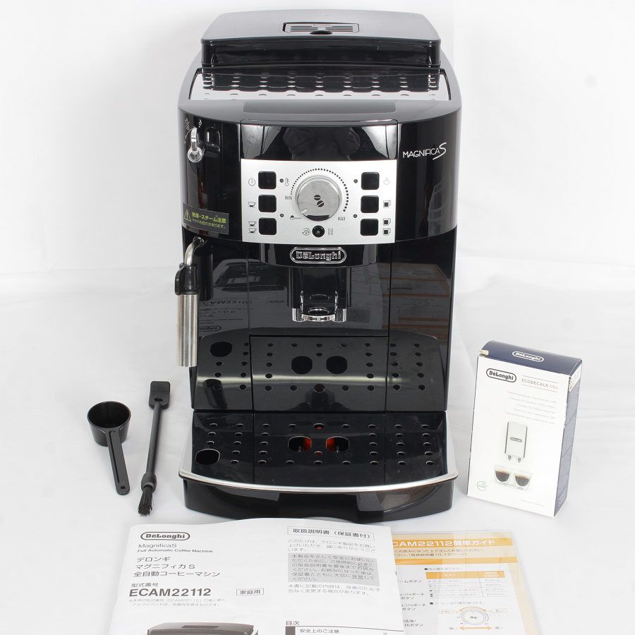 美品】デロンギ マグニフィカS ECAM22112B ブラック 新品除石灰剤付き 