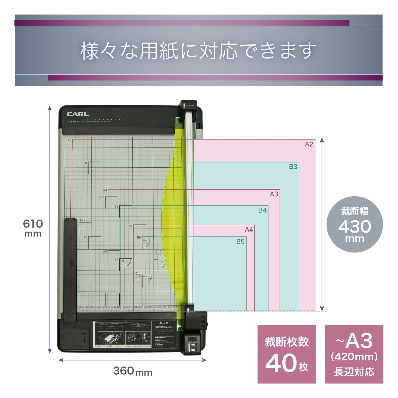 A3対応 40枚裁断